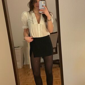 Amanda Uprichard Black Mini Skirt